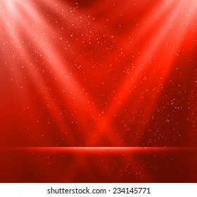 Vector  illustration Abstract magic red light background