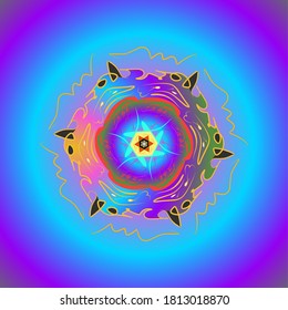 Ilustración vectorial del fondo de mandala abstracta