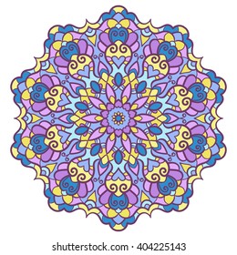 vector illustration, abstract, mandala, boho style, yoga, ethnic style