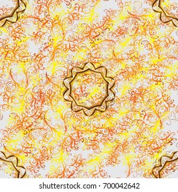 Vector illustration. Abstract Mandala on a gray background.