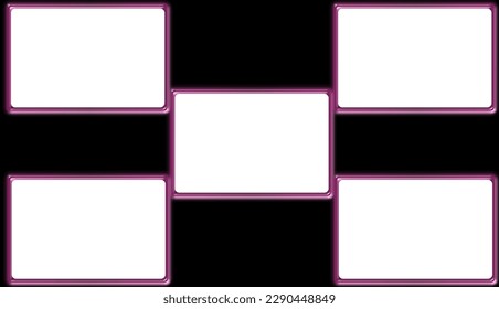 Vector illustration of abstract metal frame and blank board for message or marketing text