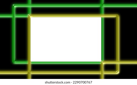 Ilustración vectorial del marco metálico abstracto y la placa en blanco para texto de mensaje o marketing