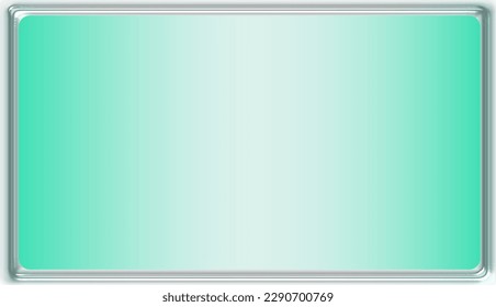 Vector illustration of abstract metal frame and blank board for message or marketing text