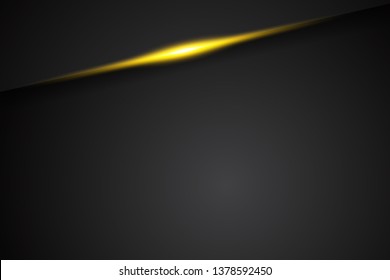 Vector illustration - Abstract metallic gold and black light board gradient used for background, Template mock up for display of product, layout and presentation business backdrop.