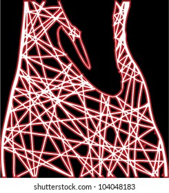 A vector illustration of an abstract minimalistic drawing.