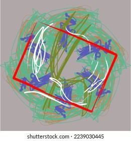 Ilustración vectorial de una imagen abstracta minimalista. Un color sencillo y líneas rectas sobre el fondo