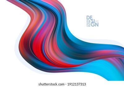 Vector illustration: Abstract Modern colorful flow background. Wave liquid shape. Template for your design