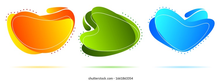 vector illustration of abstract modern fluid liquid shape graphic design element for banner web design template and presentation