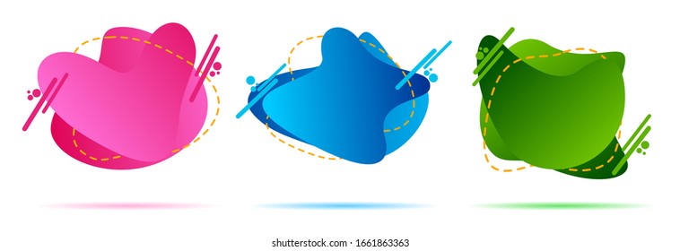 vector illustration of abstract modern fluid liquid shape graphic design element for banner web design template and presentation