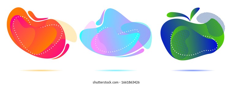 vector illustration of abstract modern fluid liquid shape graphic design element for banner web design template and presentation
