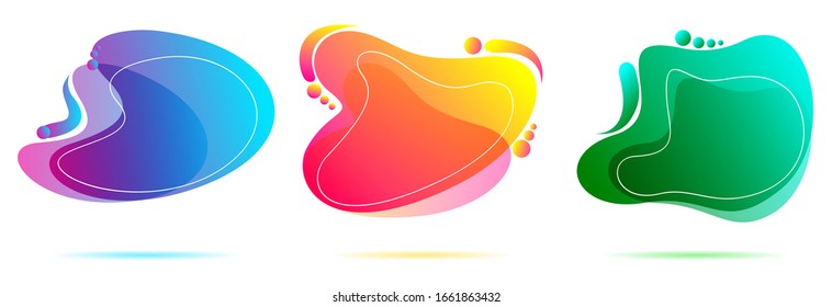 Vektorillustration-Illustration eines abstrakten, modernen fluidfreien Grafikdesigns für Banner-Webdesign-Vorlage und -Präsentation