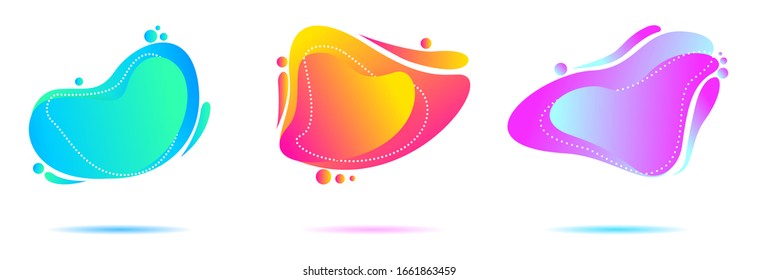 vector illustration of abstract modern fluid liquid shape graphic design element for banner web design template and presentation