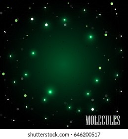 Vector illustration of  Abstract molecules background