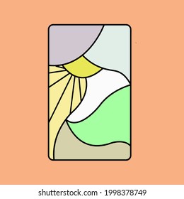 Vector illustration of abstract mosaic. Flat mosaic background. Colorful wallpaper. Mosaic on Plain background. Soft color of mosaic.