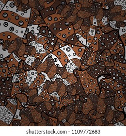 Vector illustration. Abstract motif background. Seamless pattern. Ultrafashionable fabric pattern.