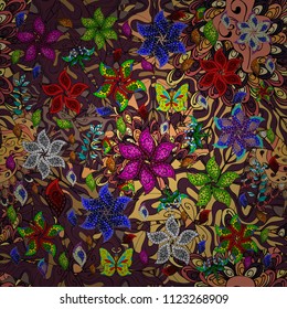 Vector illustration. Abstract motif background. Ultrafashionable fabric pattern.