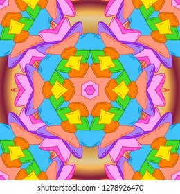 Vector illustration. Abstract motif background. Ultrafashionable fabric pattern.