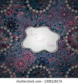 Vector illustration. Abstract motif background. Ultrafashionable fabric pattern.