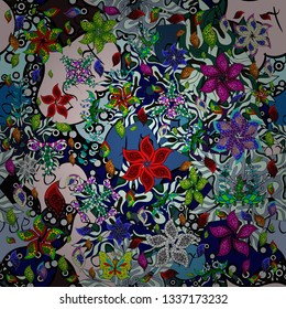 Vector illustration. Abstract motif background. Ultrafashionable fabric pattern.