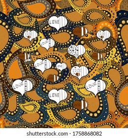 Vector illustration. Abstract motif background. Ultrafashionable fabric pattern.