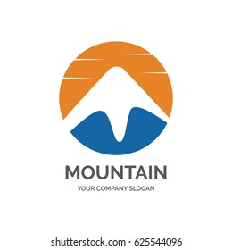 Vector Illustration : Abstract Mountain Logo Design