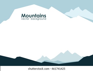 Vector illustration: Abstract mountains background for web design. Flat landscape.