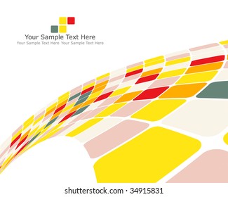 Vector illustration of abstract multicolor checked background