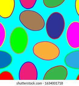  Vector illustration. Abstract multicolored easter eggs. Greeting card design.