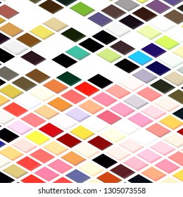 Vector illustration of abstract multicolored geometric decorative background from isolated small rectangles. Bright colorful mosaic for your design. - Vector graphics