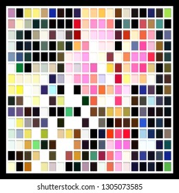 Vector illustration of abstract multicolored geometric decorative background from isolated small rectangles. Bright colorful mosaic for your design. - Vector graphics