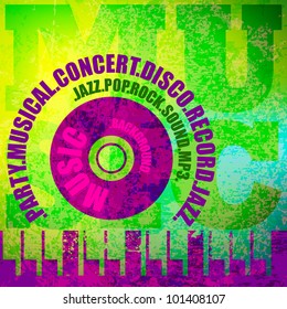 vector illustration of abstract music background