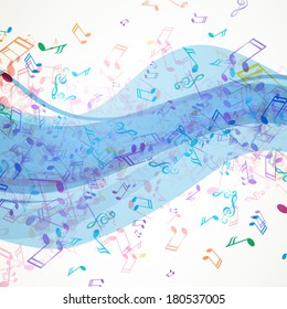 Vector Illustration of an Abstract Music Background