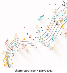 Vector Illustration of an Abstract Music Background 
