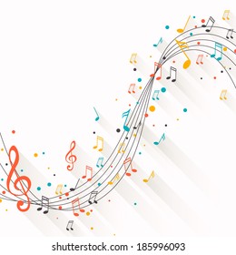 Vector Illustration of an Abstract Music Background 