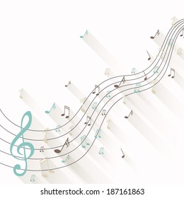 Vector Illustration of an Abstract Music Background