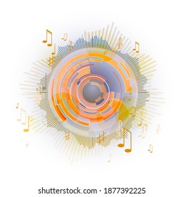 Vector illustration abstract music background