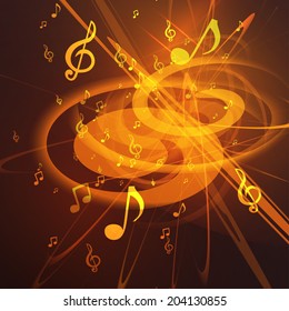 Vector Illustration of an Abstract Music Background
