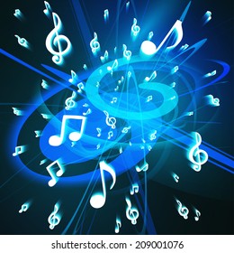 Vector Illustration of an Abstract Music Background
