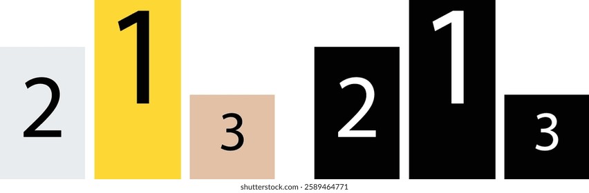 vector illustration of an abstract music background Winner Podium 1st 2nd 3rd 