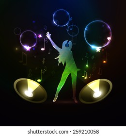 Vector illustration  abstract music background 