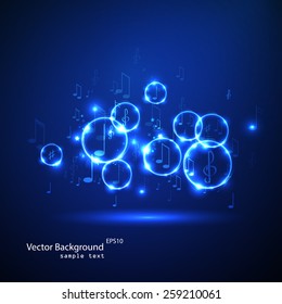 Vector illustration  abstract music background 