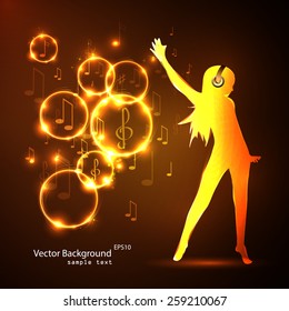 Vector illustration  abstract music background