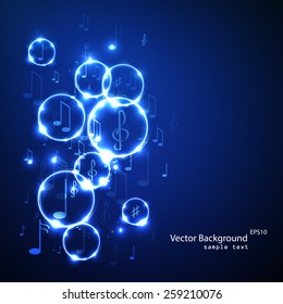 Vector illustration  abstract music background 