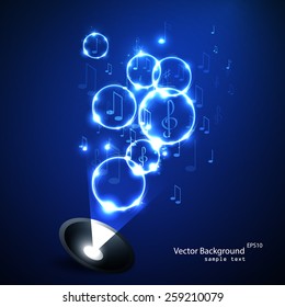 Vector illustration  abstract music background 