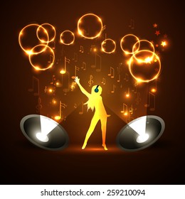 Vector illustration  abstract music background 