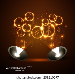Vector illustration  abstract music background