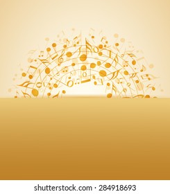 Vector illustration of an abstract music background
