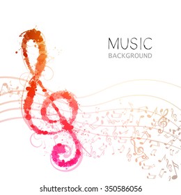 Ilustração vetorial de um fundo musical abstrato