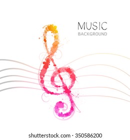 Vector Illustration of an Abstract Music Background