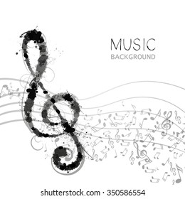 Vector Illustration of an Abstract Music Background